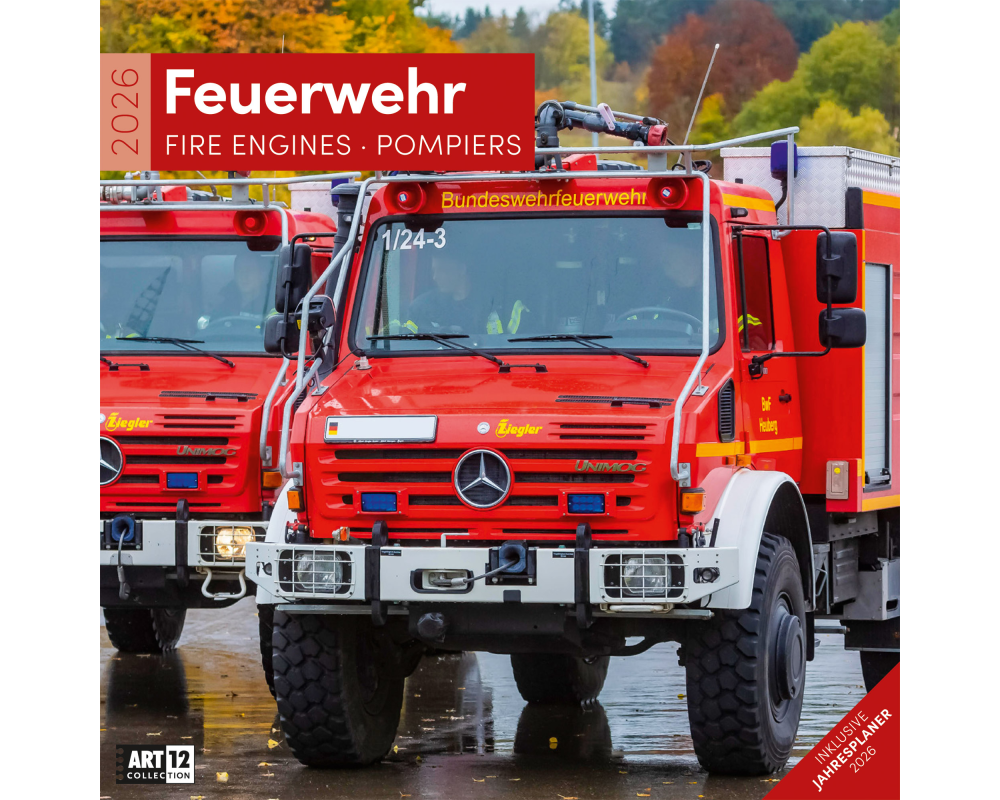 ACKERMANN Bildkalender 2026 4617 Feuerwehr ML 30x30cm