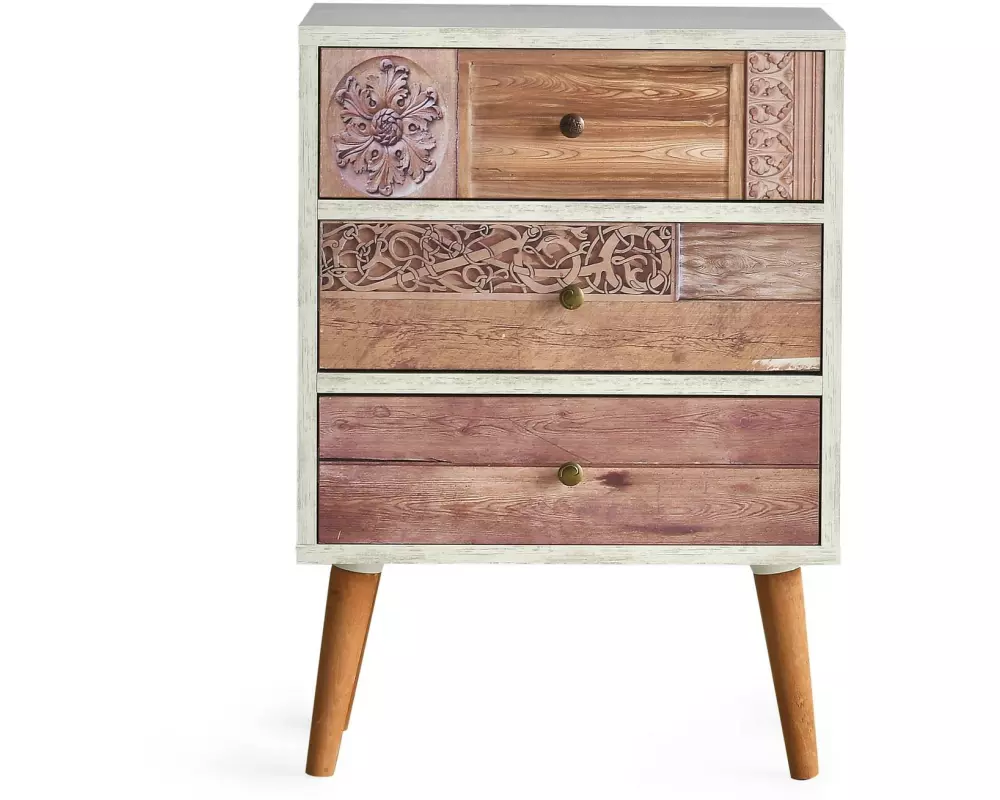 Woody Fashion Kommode Liza 50 x 68 cm, Mehrfarbig