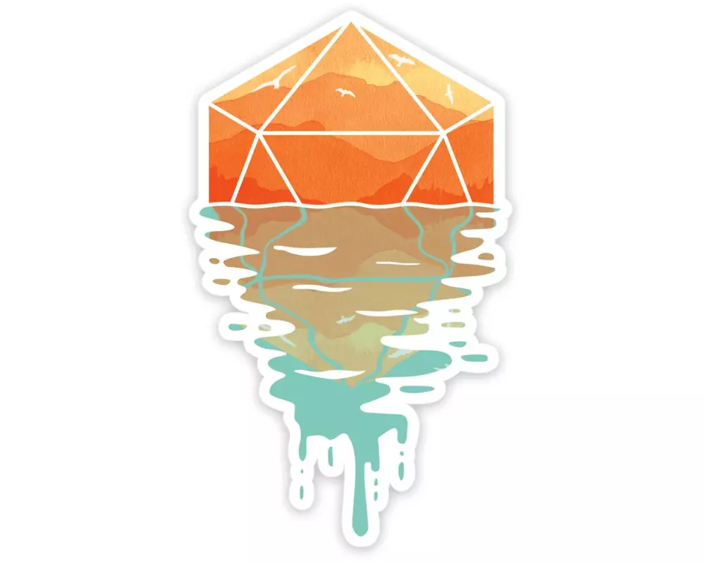 Glass Staff Sticker A D20 Sunset Mehrfarbig