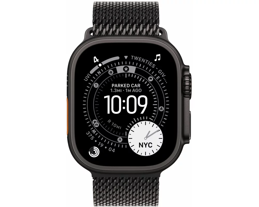 Apple 49mm Black Titanium Milanese Loop - Medium