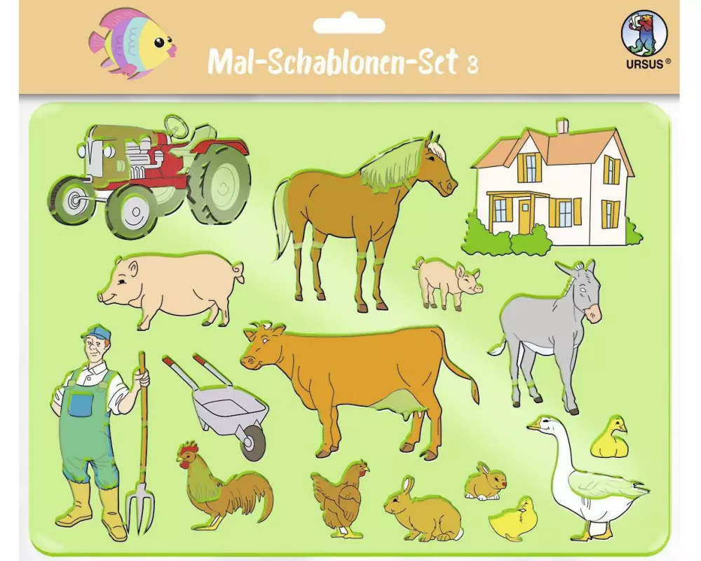 URSUS Schablone Tiere 6er Set