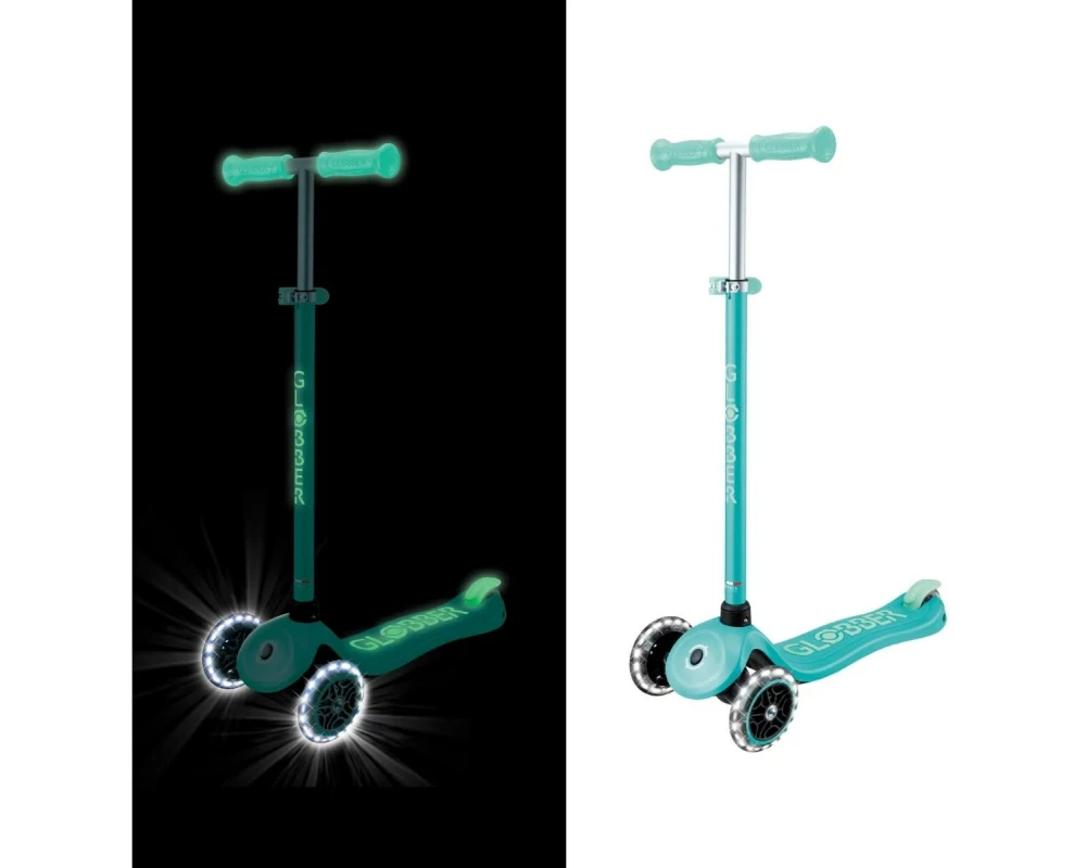 GLOBBER Scooter Primo Plus Glow Lights Grün