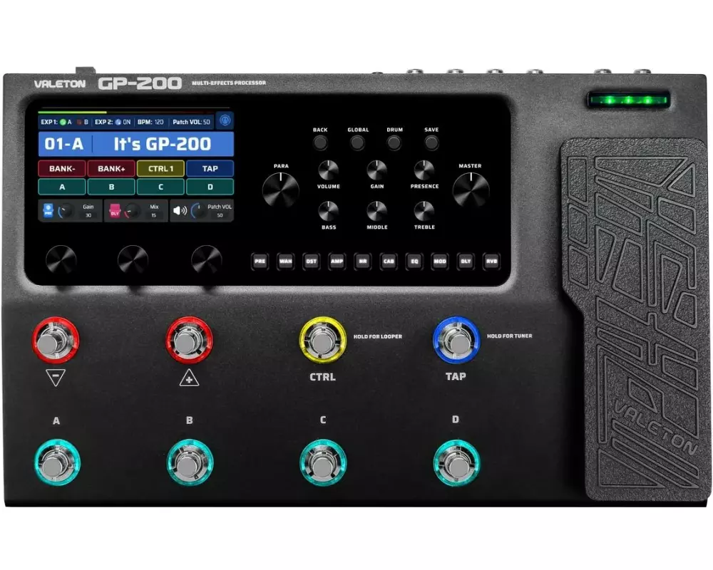 Valeton GP-200 Multieffektprozessor mit HD-Modeling und USB-Interface