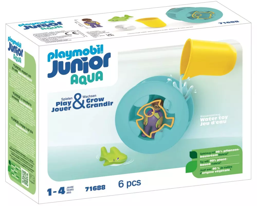 Playmobil Junior AQUA: Wasserwirbelrad mit Babyhai 71688