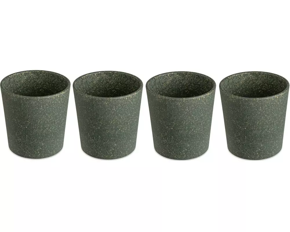 Koziol Trinkbecher Connect S 190 ml, 4 Stück, Dunkelgrau/Grau