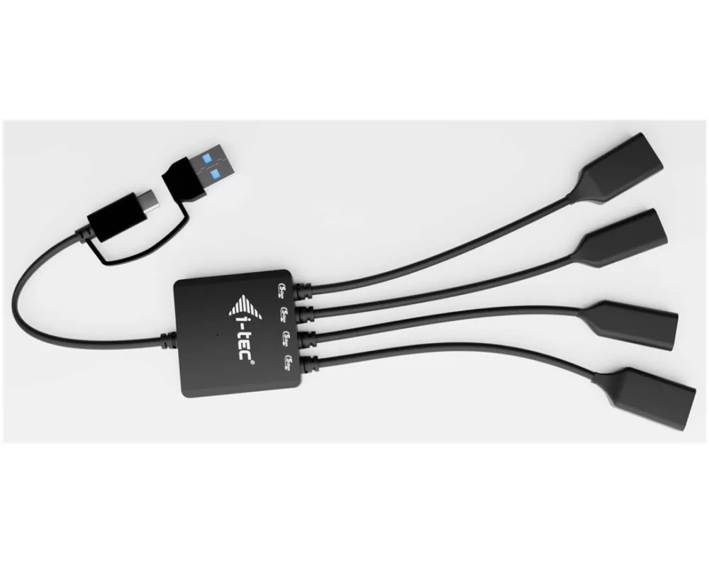 i-tec USB-C/USB-A Cable HUB, 4 port, 2x USB-C 3.2 Gen 1, 2x USB-A 3.2 Gen 1
