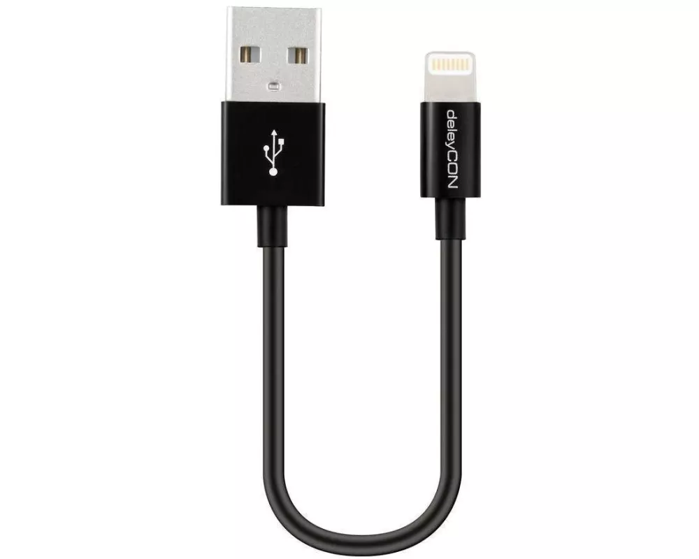 deleyCON USB 2.0-Kabel USB-A - Lightning 0.15 m