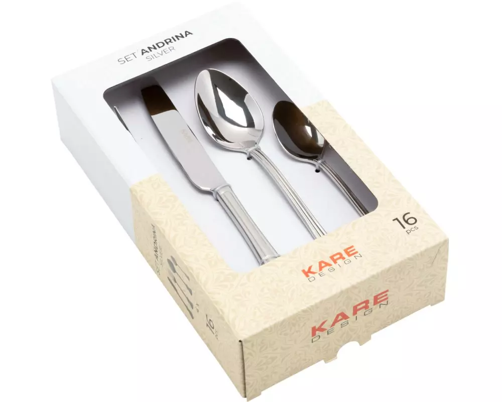 Kare Besteck-Set Andrina, 16-teilig, Silber