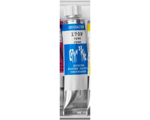 CARAN D'ACHE Deckfarbe Gouache 10ml 2003.170 cyan Tube