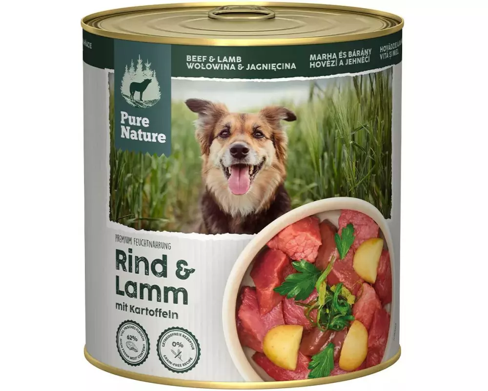 Pure Nature Nassfutter Rind&Lamm, 800 g
