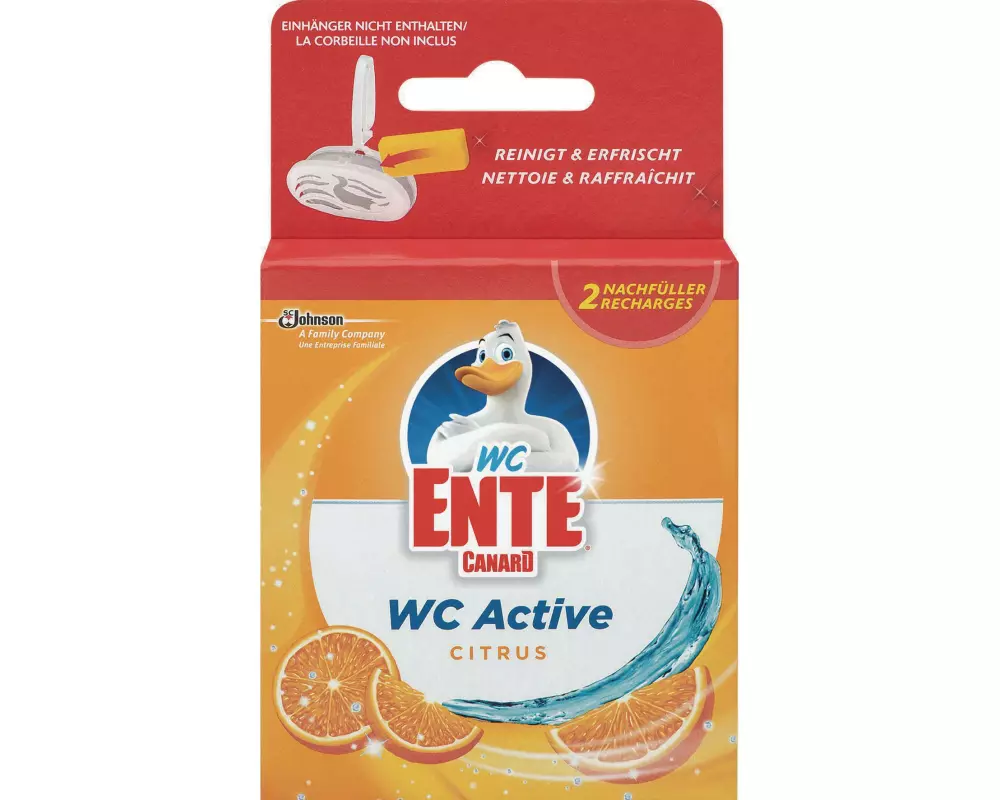 WC-Ente WC-Reiniger WC Active 3in1 Nachfüller Citrus 2 Stück