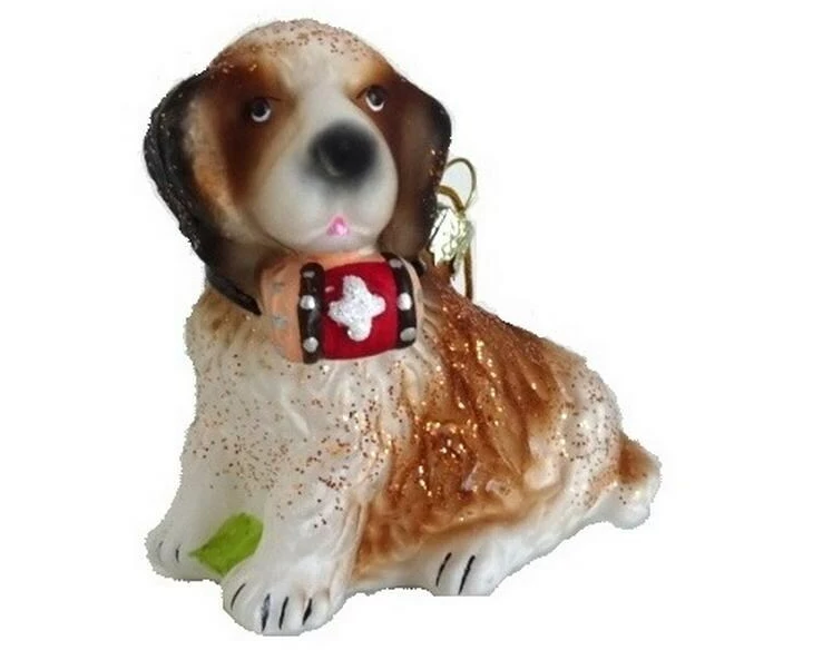 creanorm Weihnachtskugel Bernhardiner Baby Mehrfarbig