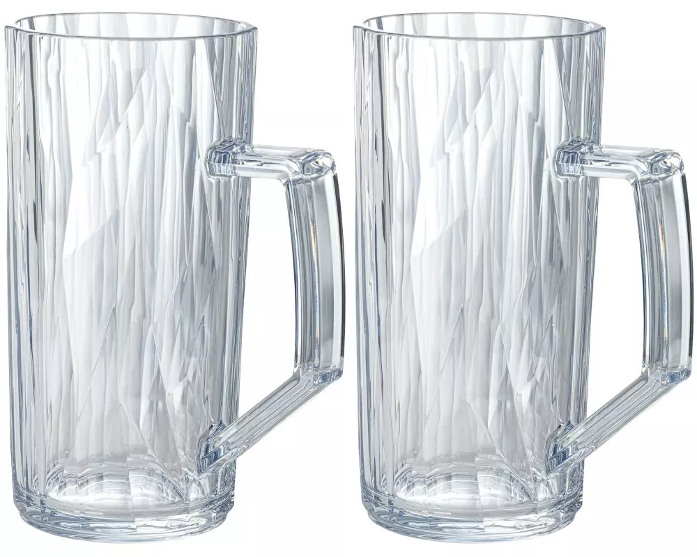 Koziol Bierglas Club No. 26 500 ml, 2 Stück, Transparent