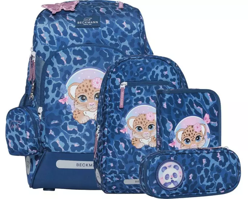 Beckmann Schulrucksack-Set Active Air FLX Cheeta, 6-teilig