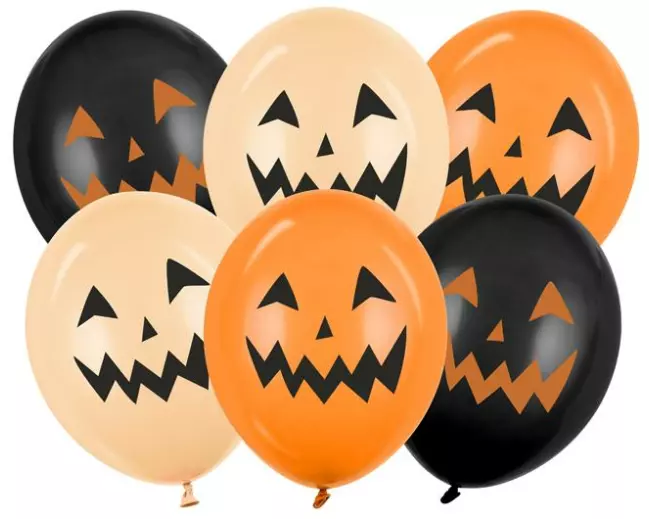 Partydeco Ballons Kürbis, 30 cm, 6 Stück