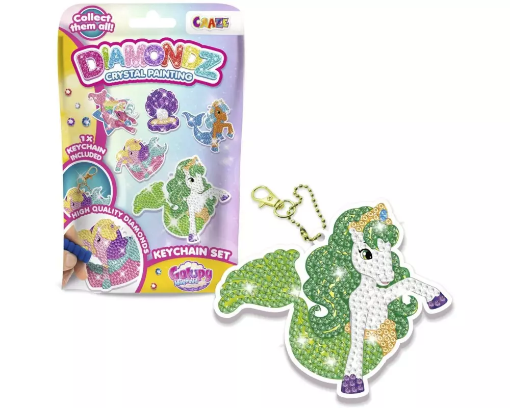 Craze Diamondz Keychain Set Galupy Mermaid