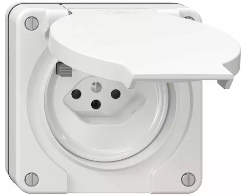 Feller NUP-Steckdosen NEVO 1x Typ 13 Weiss