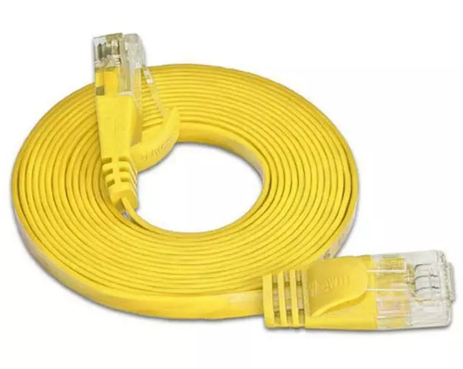 SLIM Slimpatchkabel Cat 6, UTP, 25 m, Gelb