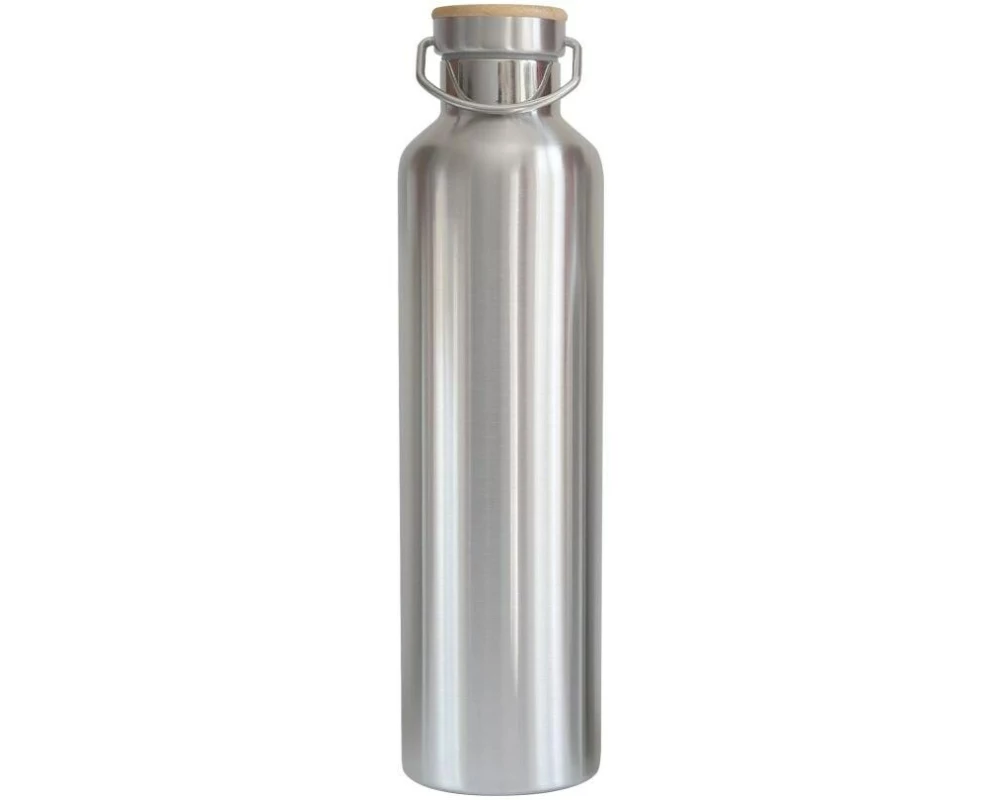 pandoo Trinkflasche isoliert 1000 ml, Silber