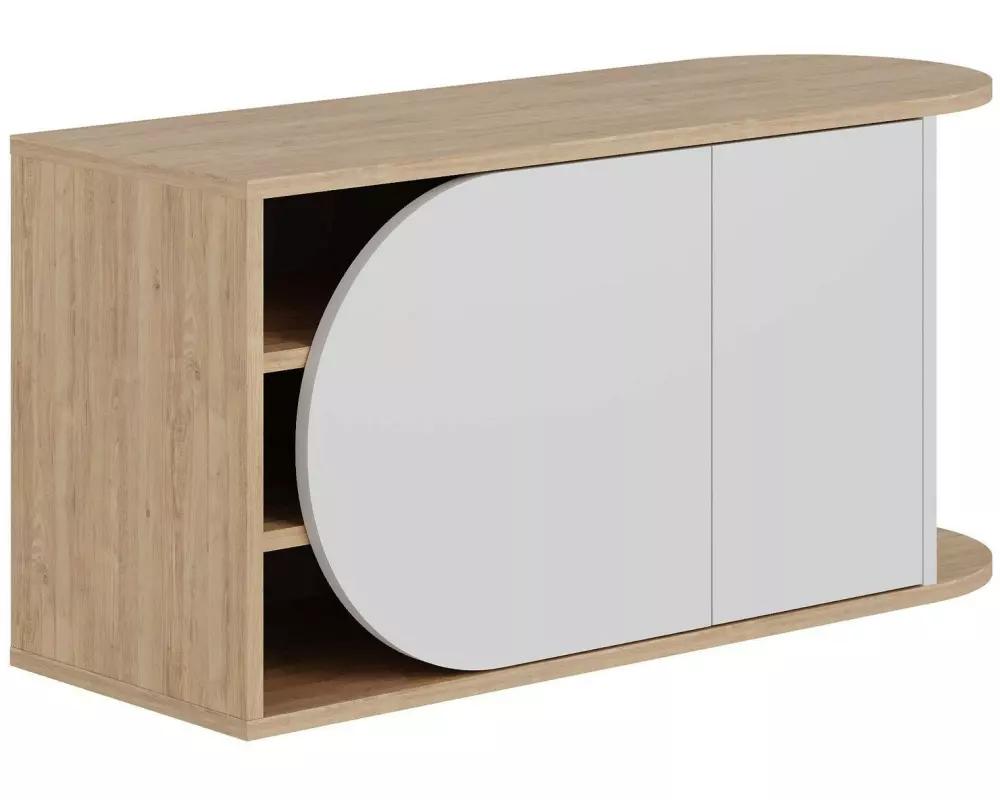 Woody Fashion Schuhregal Nova 104 x 50 x 37 cm, Weiss/Nature