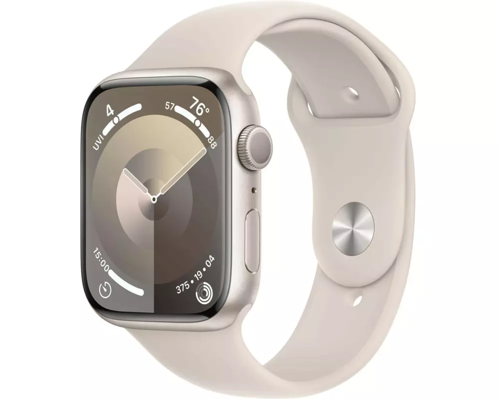 Apple Watch Series 9 45 mm Alu Polarstern Sport S/M