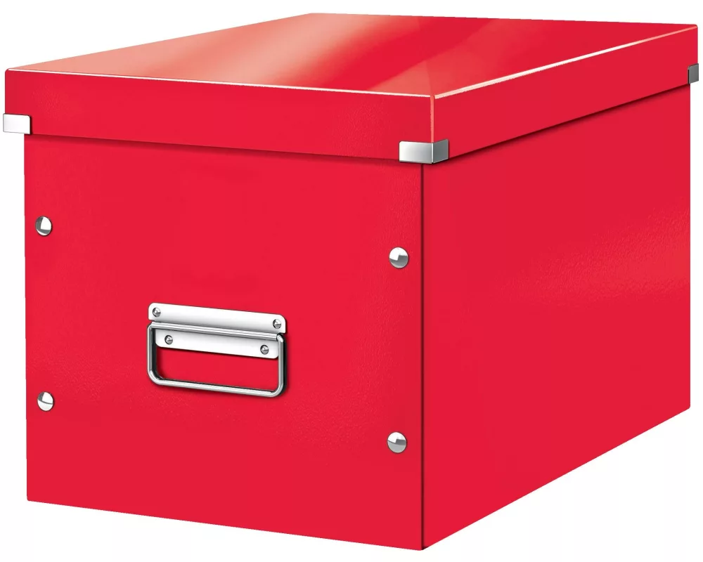 Leitz Archivschachtel WOW Cube L, metallic Rot