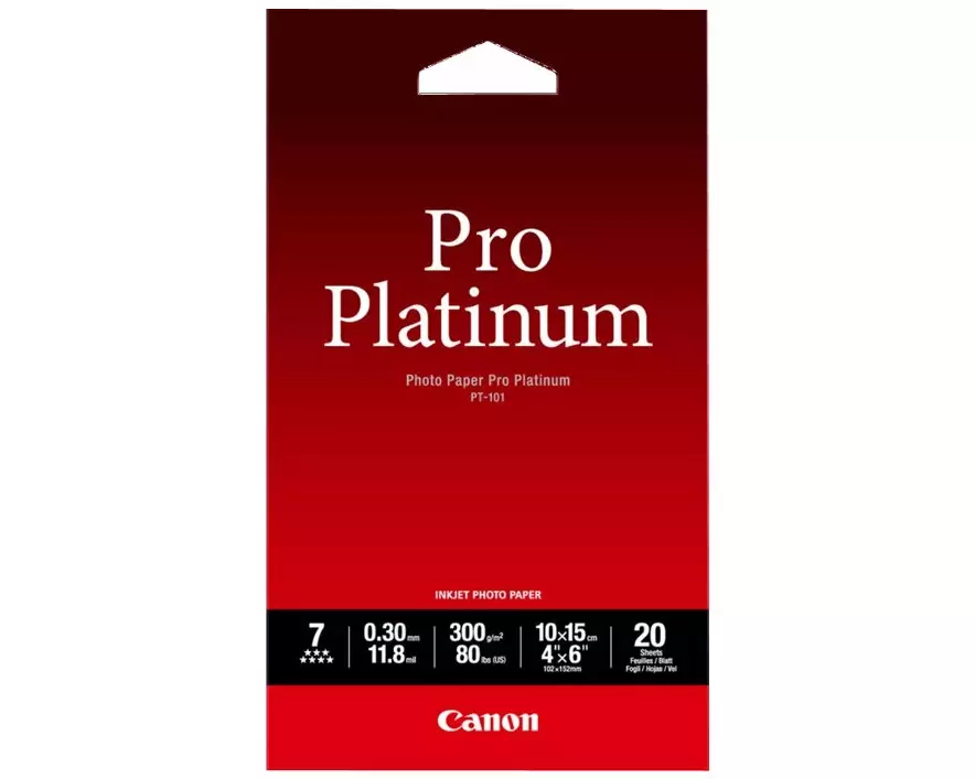 Canon PT-101 pro platinum Photo Paper inkjet 300g/m2 10x15cm 20 sheet