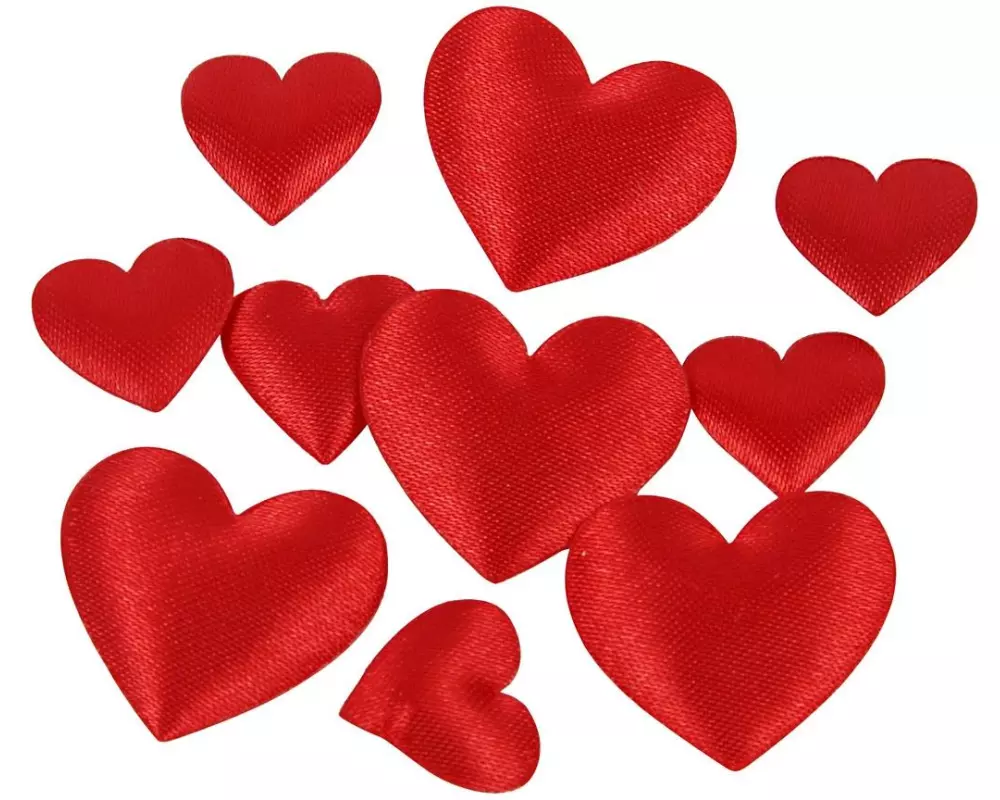 Creativ Company Streudeko Herzen 70 Stück, Rot