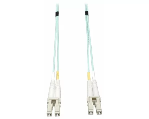 EATON TRIPPLITE 10G, Duplex, Multimode, 50/125, OM3, LSZH, Fiber Optic Cable, LC/LC, Aqua, 2m 6ft.