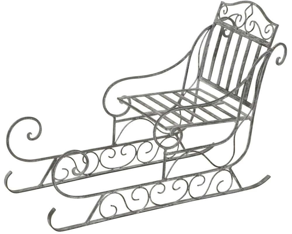 COCON Deko Schlitten 50 cm, Grau