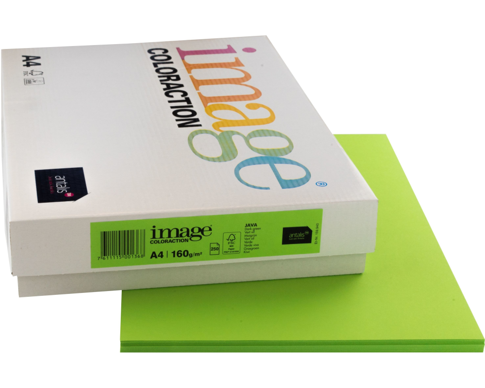IMAGE COLORACTION Kopierpapier Java A4 266767 maigrün, 160g 250 Blatt