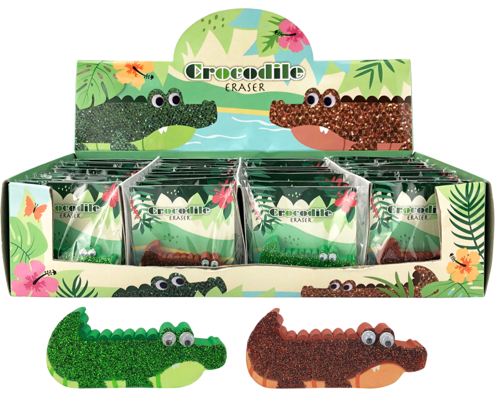 ROOST Radiergummi Krokodile 4519 2 ass.