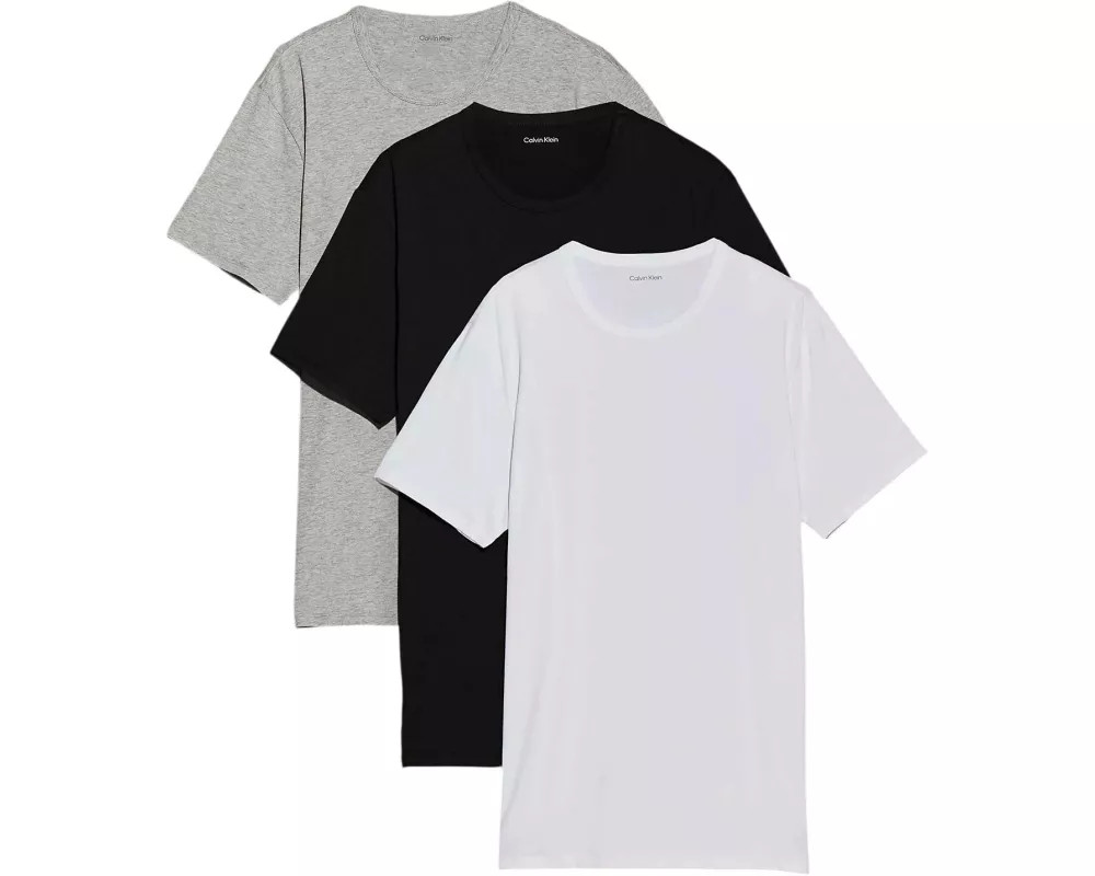 Calvin Klein Wäsche Shirt S/S Crew Neck, Mixed Grösse M, 3 Stück