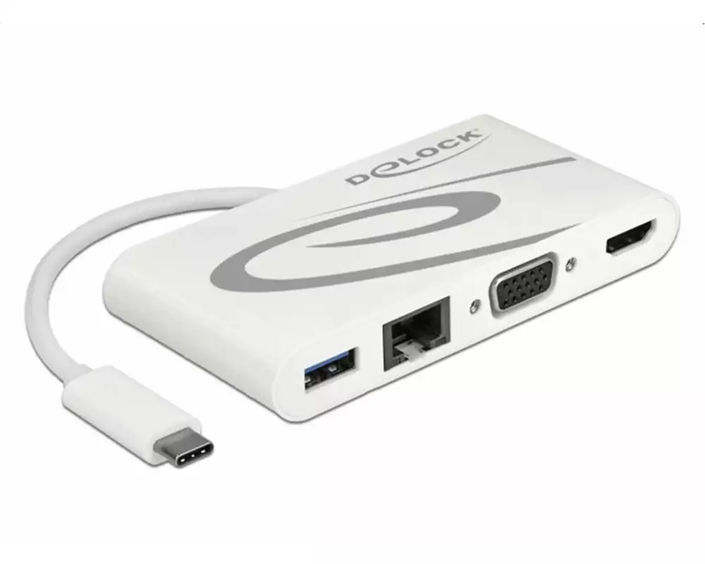 Delock Dockingstation USB 3.1 Typ-C - HDMI/VGA/GLAN/PD