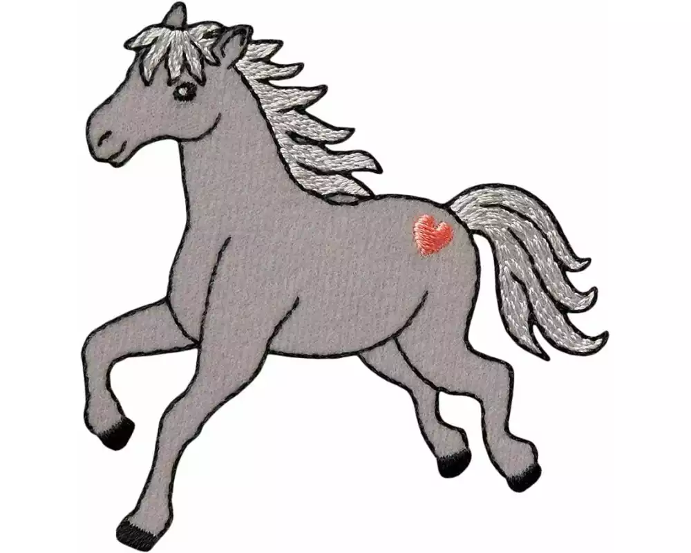 Mono-Quick Aufbügelbild Pferd mit Herz 1 Stück