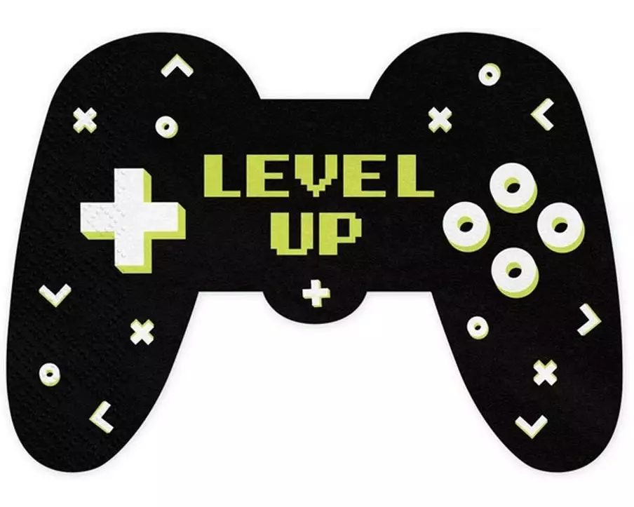 Partydeco Papierservietten Game Controller 11.5 x 16 cm, 12 Stück