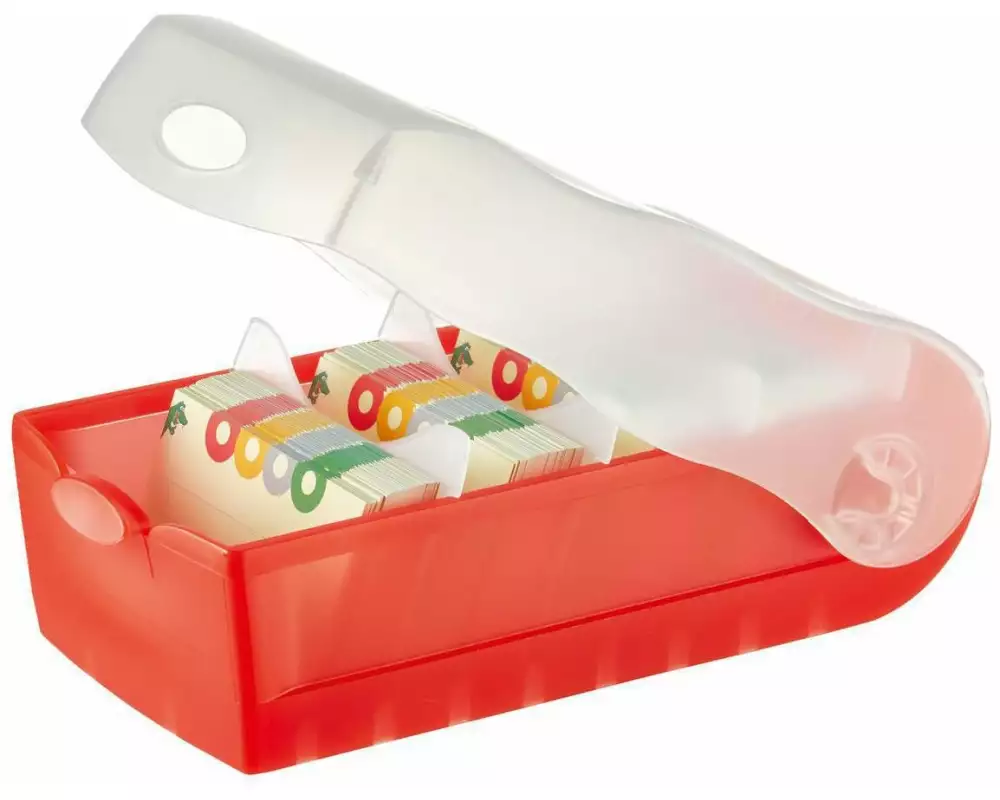 HAN Karteibox Croco A8 Rot