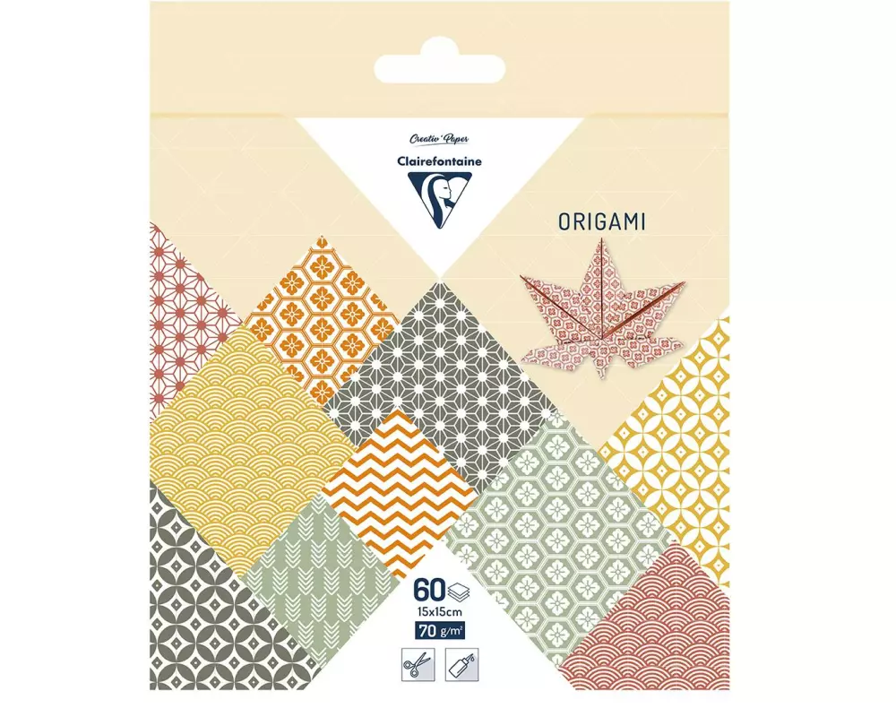 Clairefontaine Bastelpapier Origami Papier Herbst, 60 Blatt