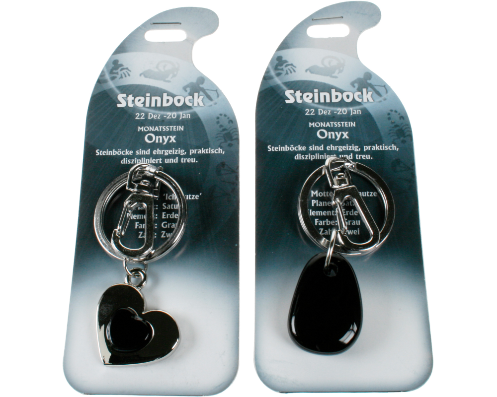 ROOST Schlüsselanhänger Steinbock G270 Onyx 2 Motive ass.