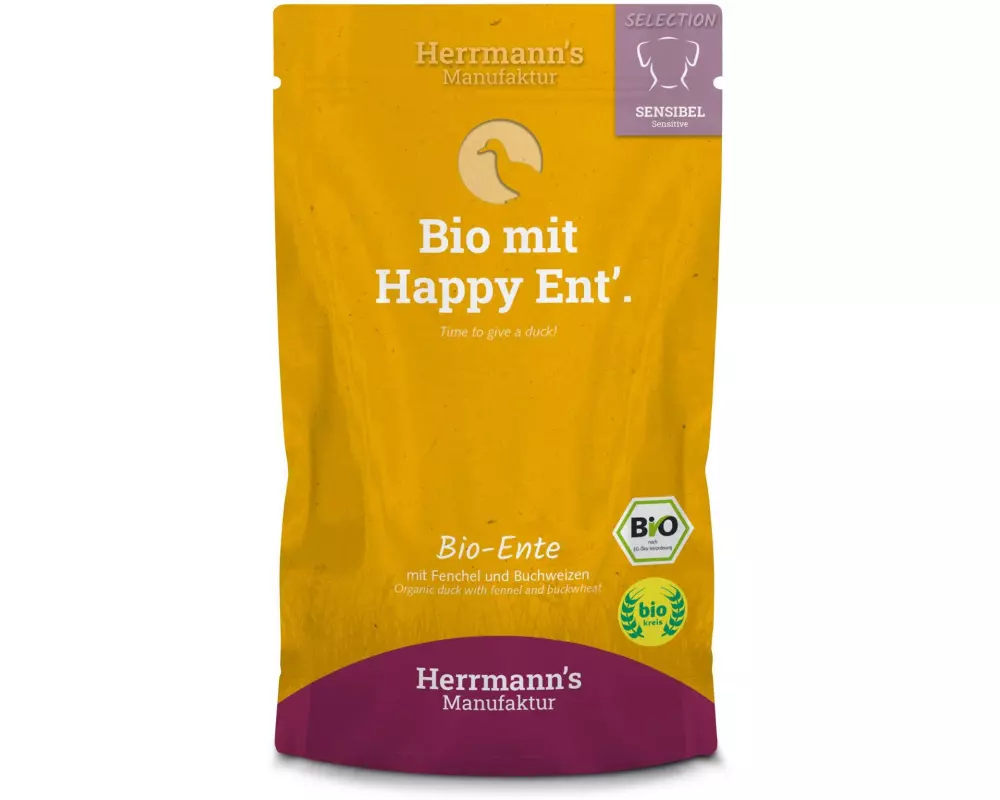 Herrmann's Nassfutter Sensibel Bio Ente mit Fenchel und Buchweizen