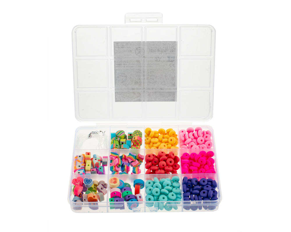 Glorex Perlen-Set Girl 240 Stück, Mehrfarbig