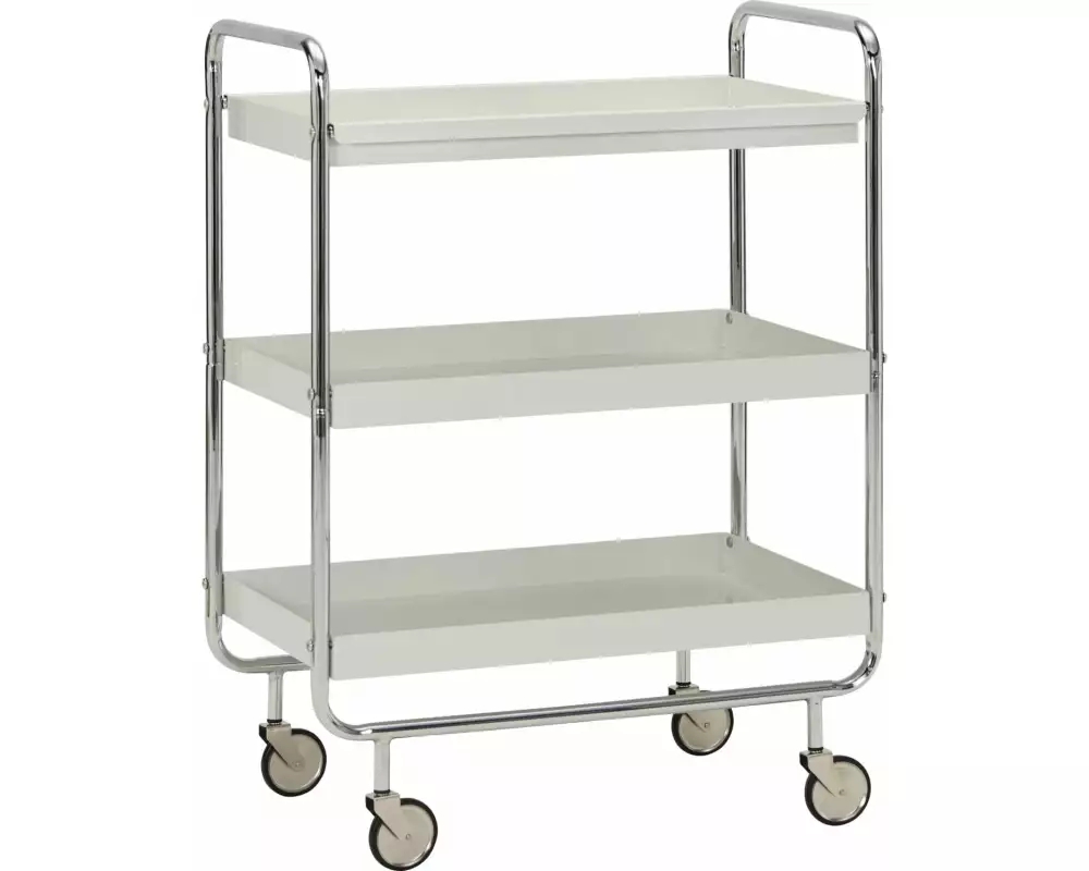 House Doctor Bartrolley HDRoll, 62 x 38 x 85 cm, Silber / Weiss