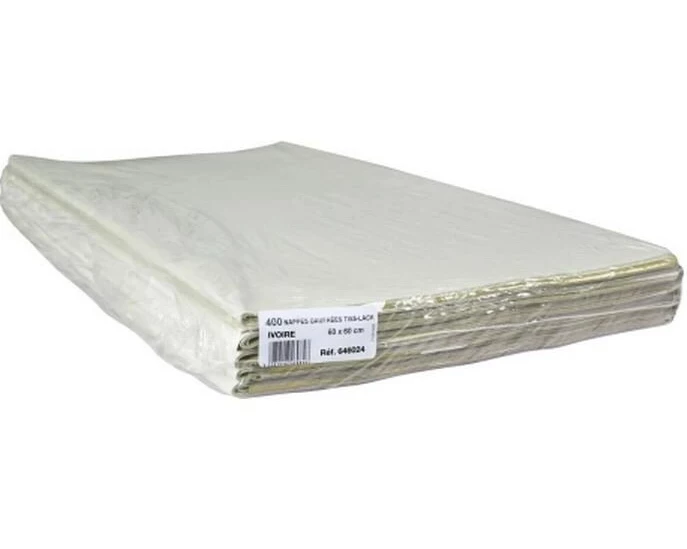 PRO nappe Tischdecke 400 Stück, 60 cm x 60 cm, Elfenbein