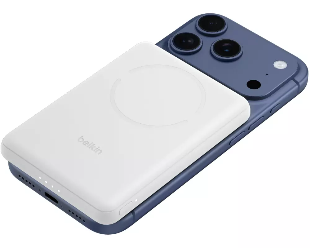 Belkin BoostCharge Slim Magnetisch, 5000 mAh, Qi2, Ständer