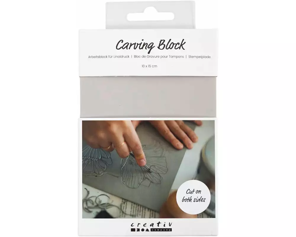 Creativ Company Stempel Zubehör Linoldruckplatte Gummi 10 x 15 cm