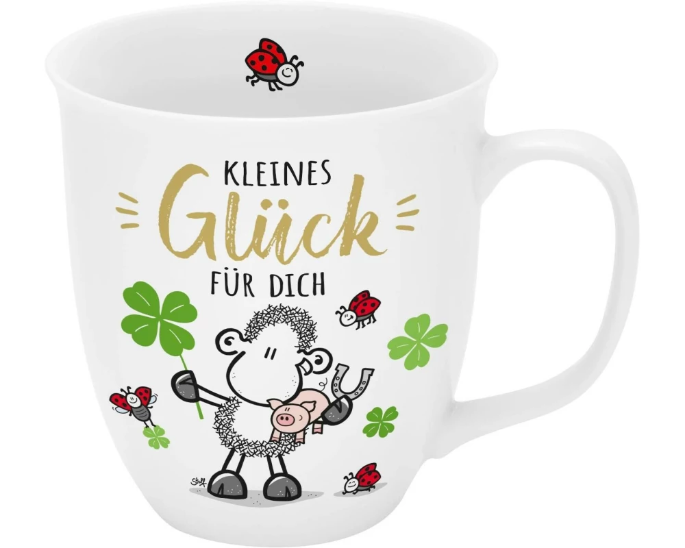Sheepworld Universaltasse Glück 400 ml, 1 Stück, Weiss