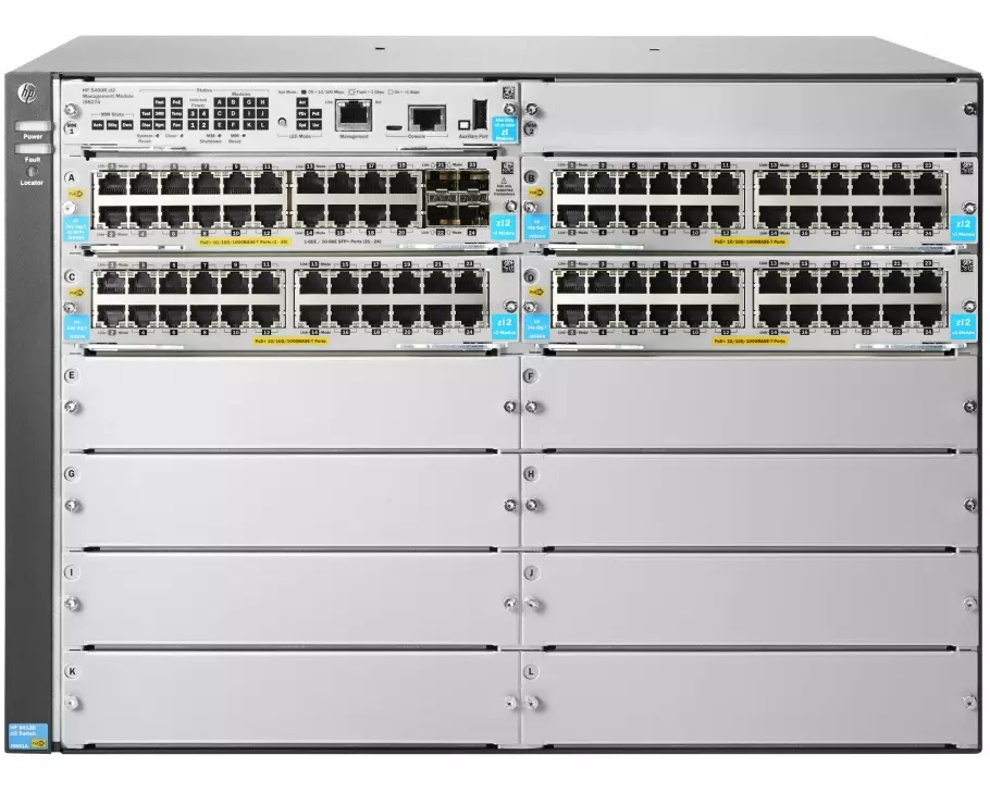 HPE Aruba 5412R zl2 v3 Switch, 92GT, PoE+, 4 SFP+ Ports, No PSU, Layer 3, VSF Stacking