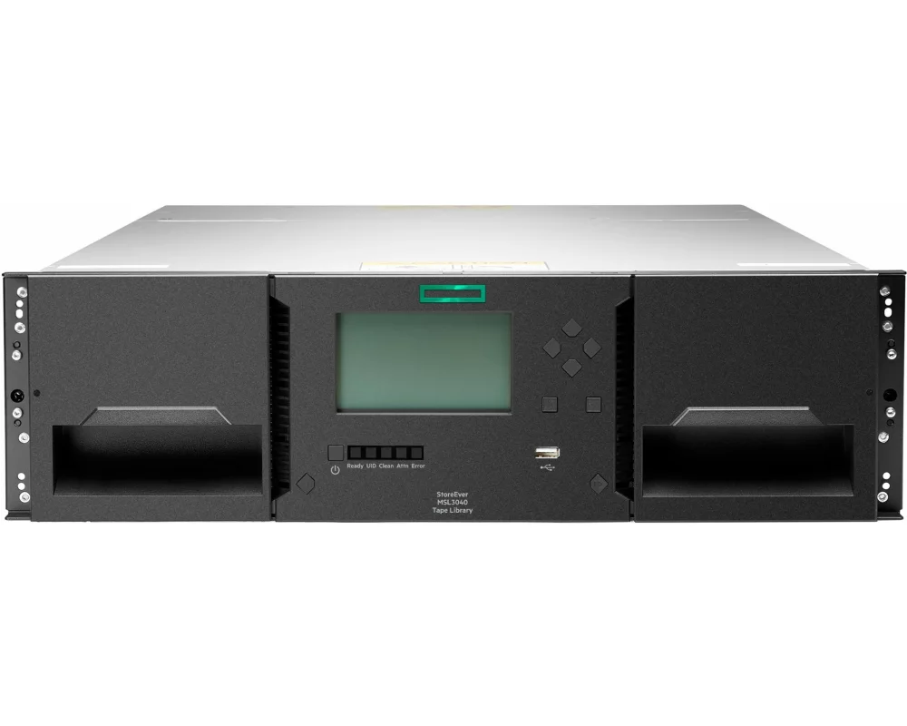HPE Storage MSL3040, Tape Library, 1xMSL LTO-9, SAS Drive, 20xLTO-9 45TB Data Cartridges