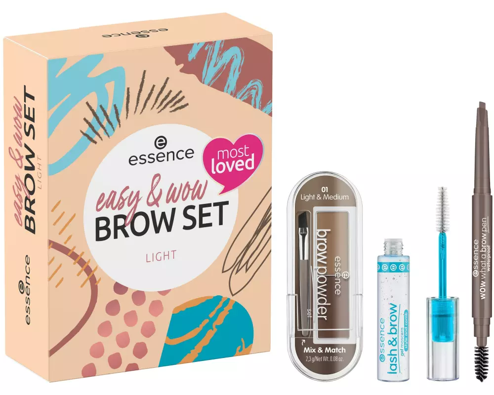essence Geschenkset easy & WOW brow set light