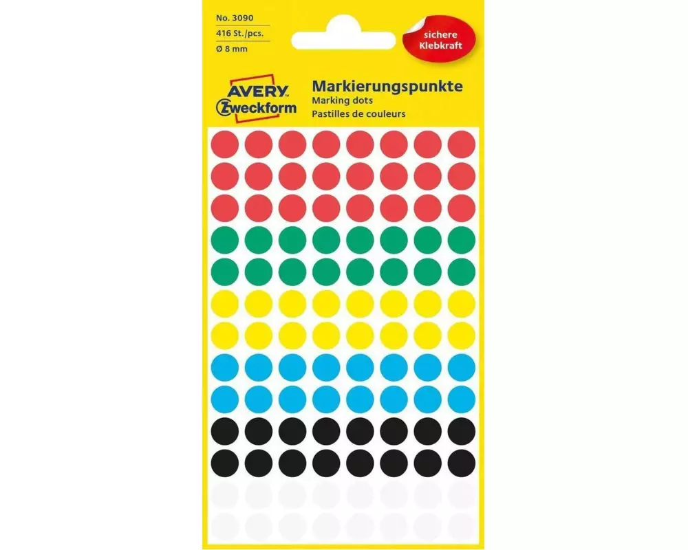 Avery Zweckform Klebepunkte 8 mm Mehrfarbig